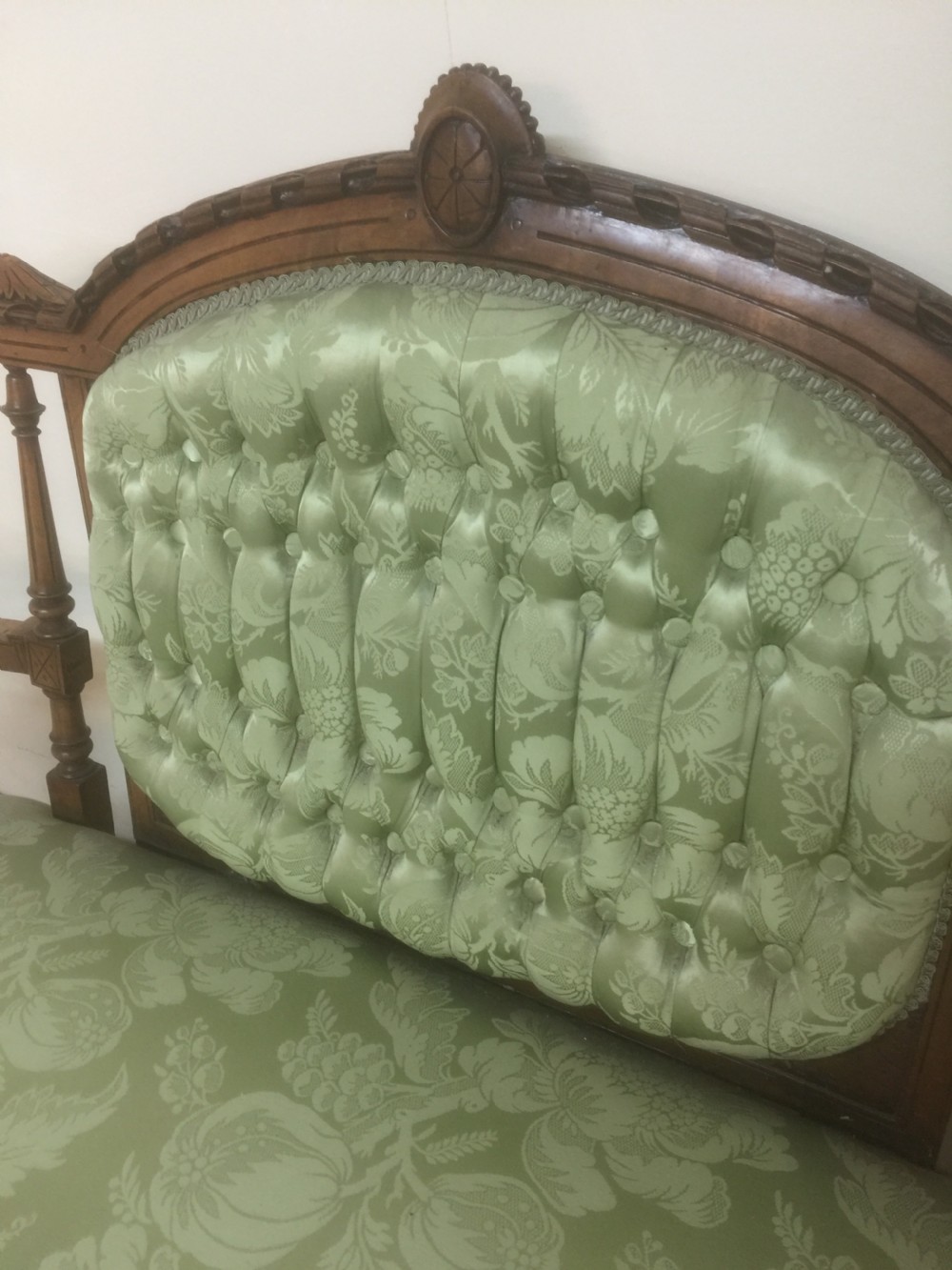 Victorian walnut framed sofa circa 1870 View VII