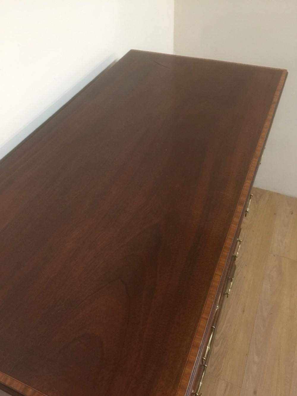 Inlaid mahogany Sheraton revival chest of drawers  View VIII
