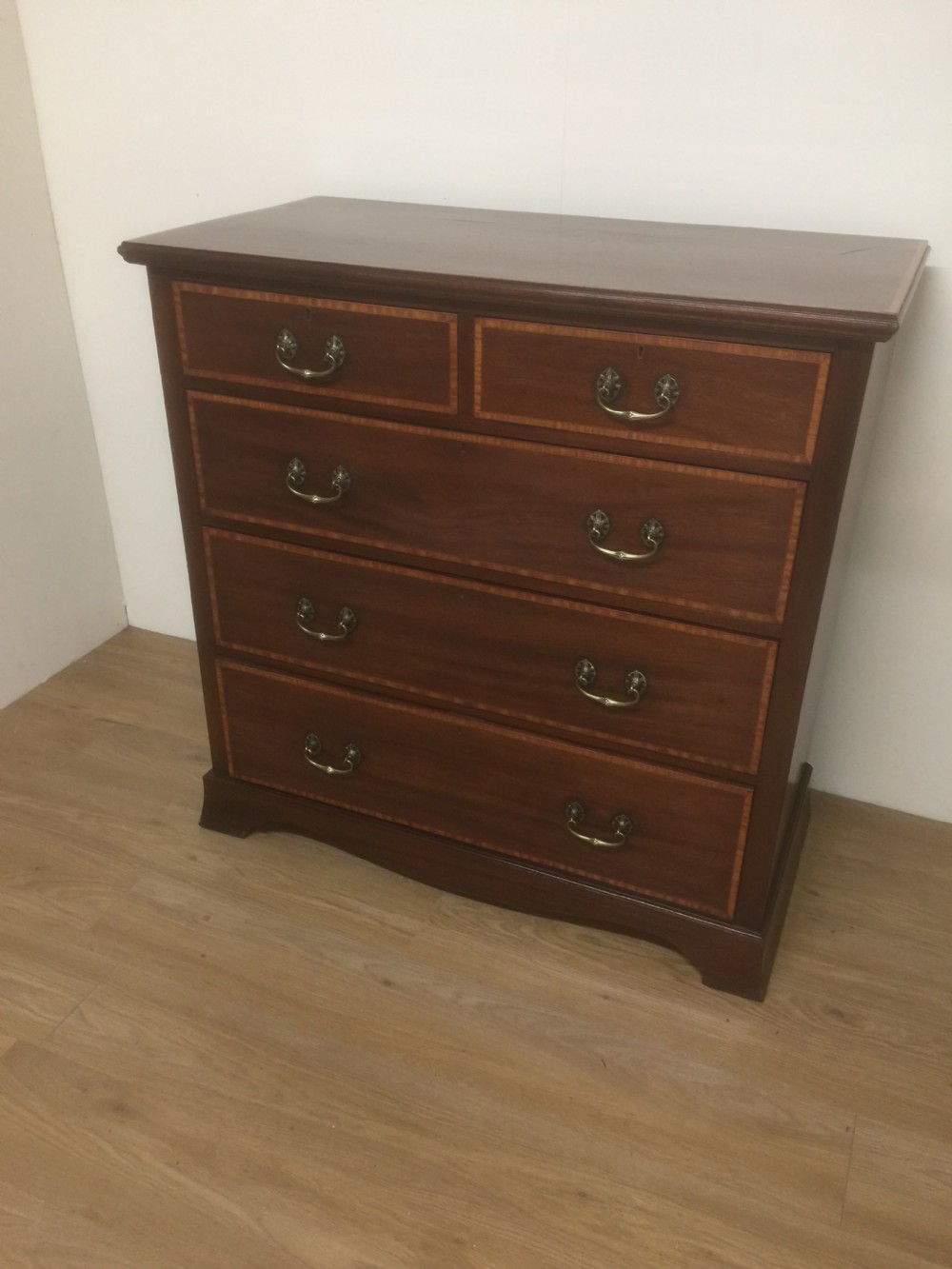 Inlaid mahogany Sheraton revival chest of drawers  View IX