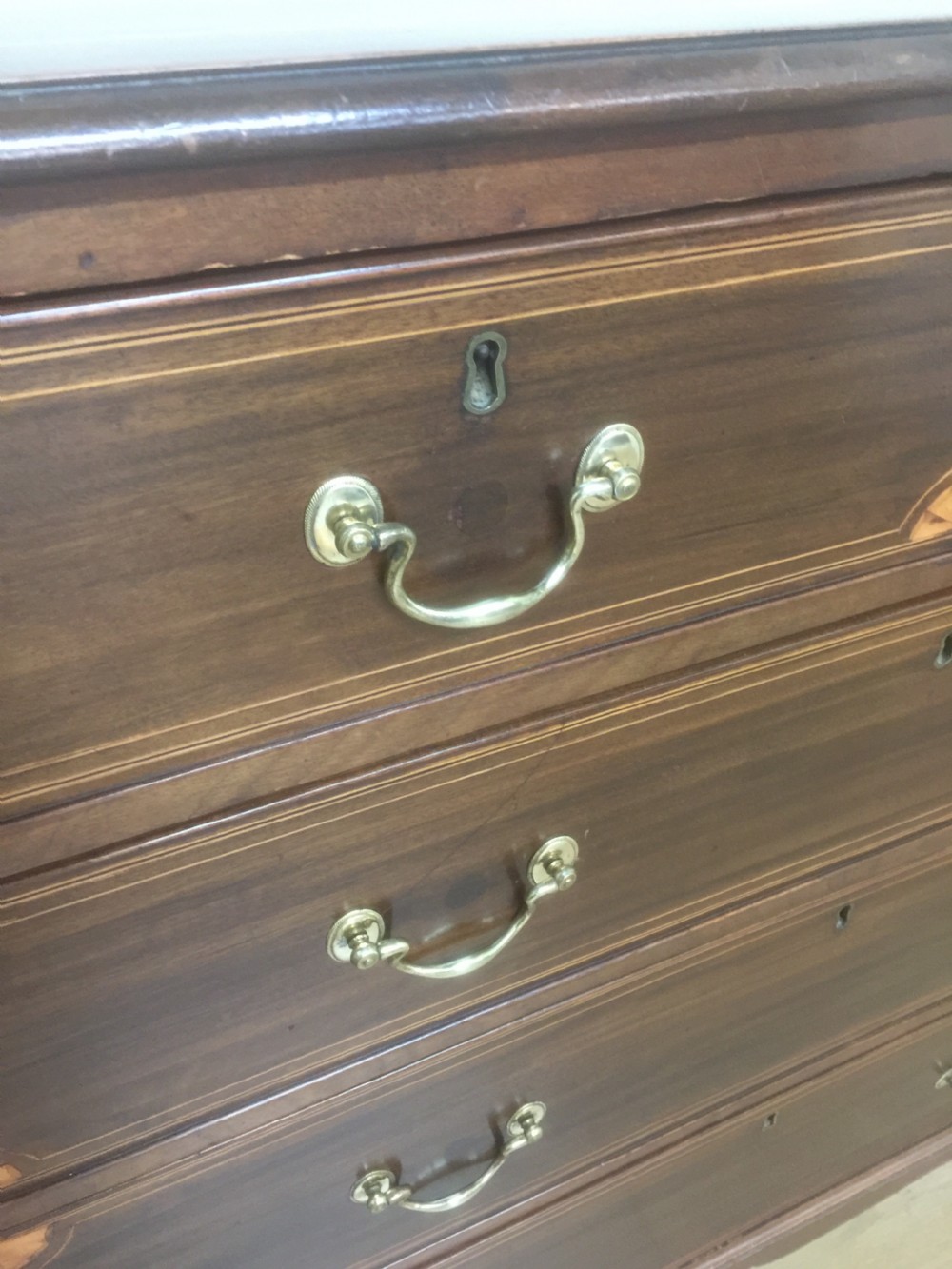 Nineteenth century inlaid mahogany Chest Of Drawers London made  View IV