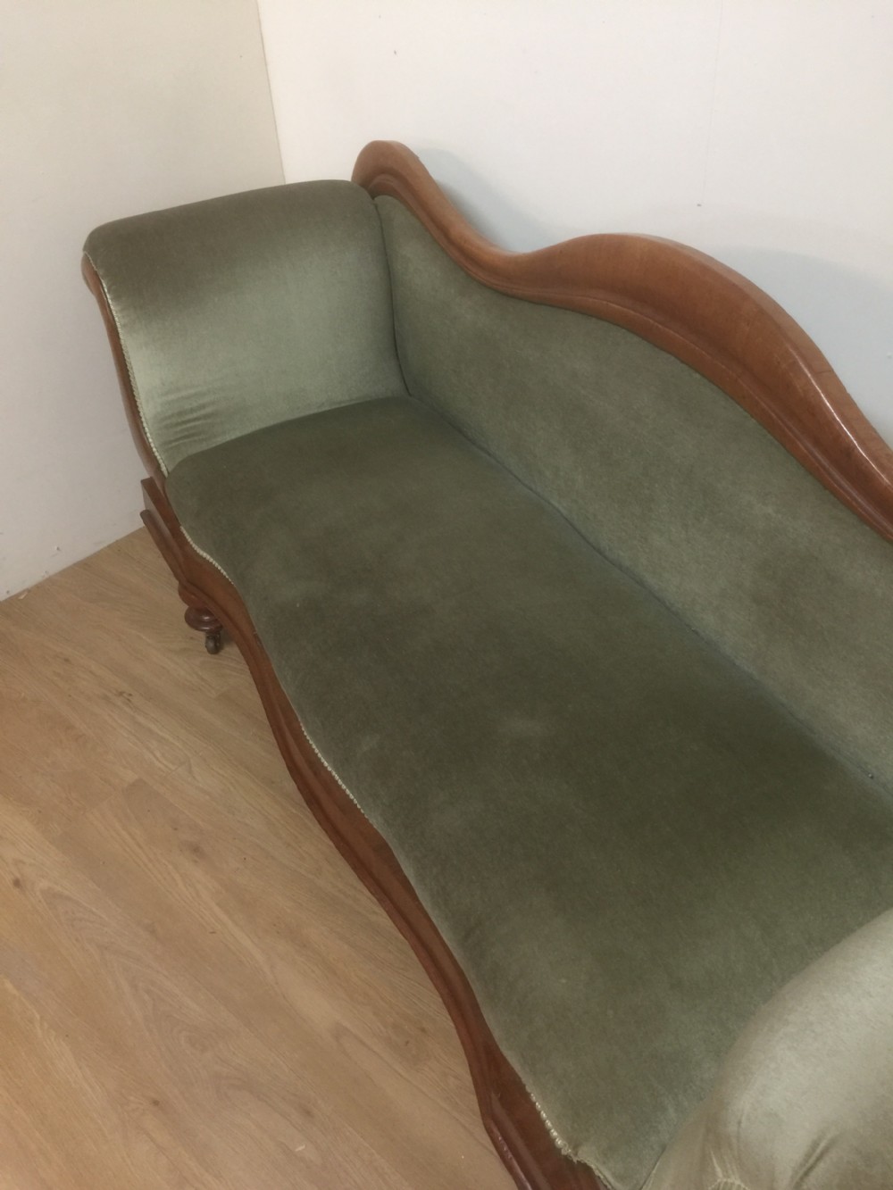 Victorian mahogany framed scroll end sofa circa 1880 View VII