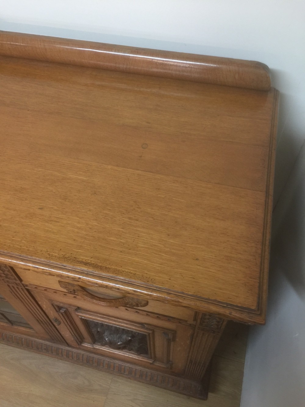 Victorian carved golden oak Sideboard base circa 1880 View XII