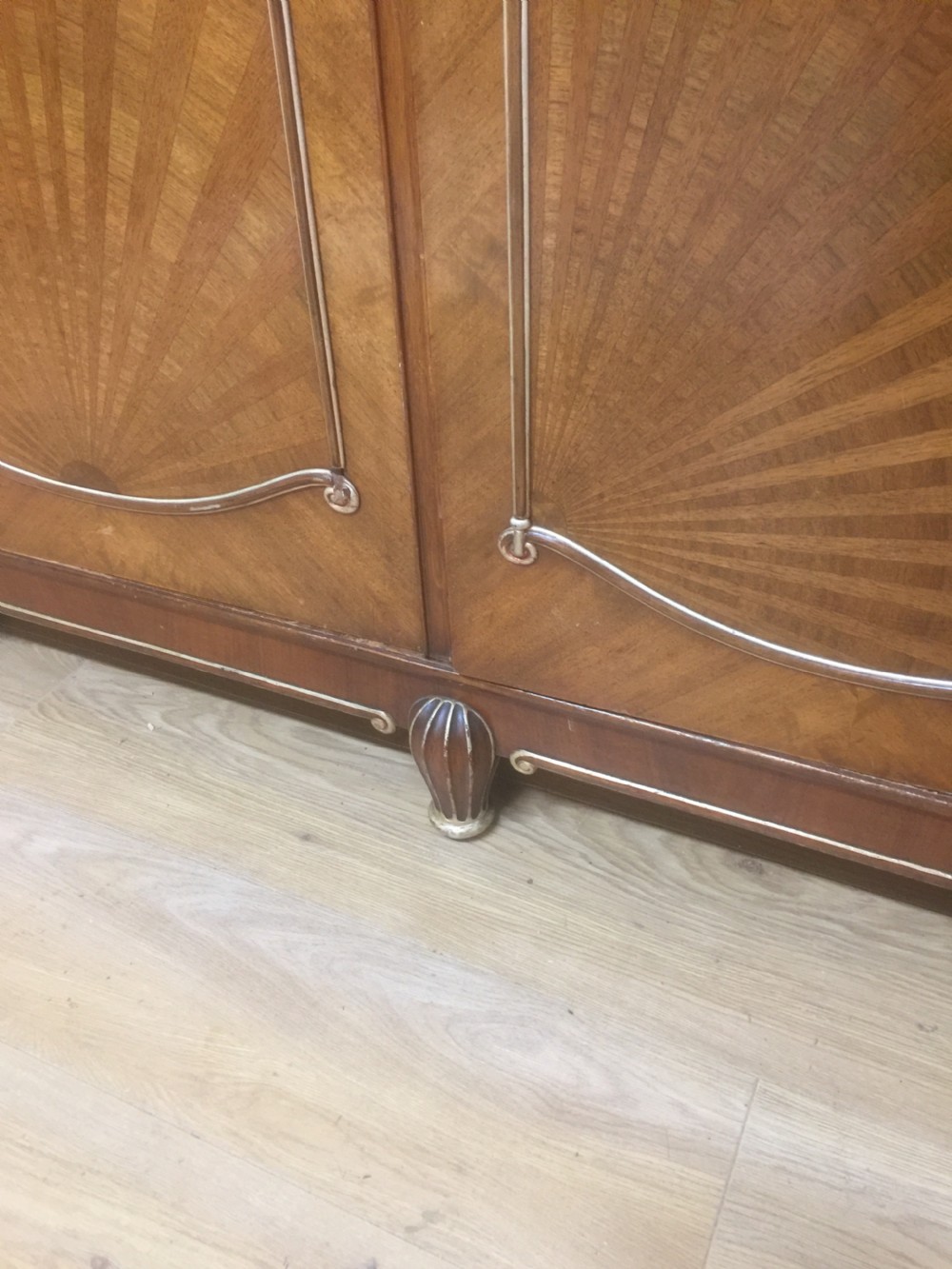 Art Deco walnut three door compactum wardrobe  View IV