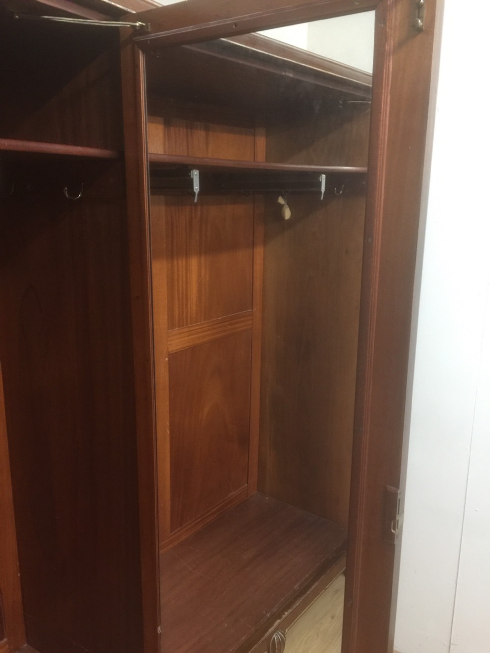 Art Deco walnut three door compactum wardrobe  View XI