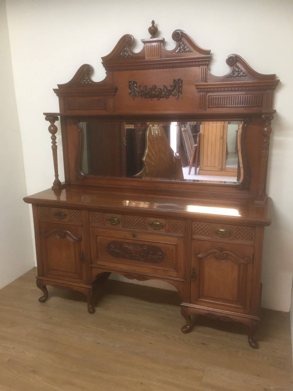 Victorian carved walnut mirror backed Sideboard circa 1880
