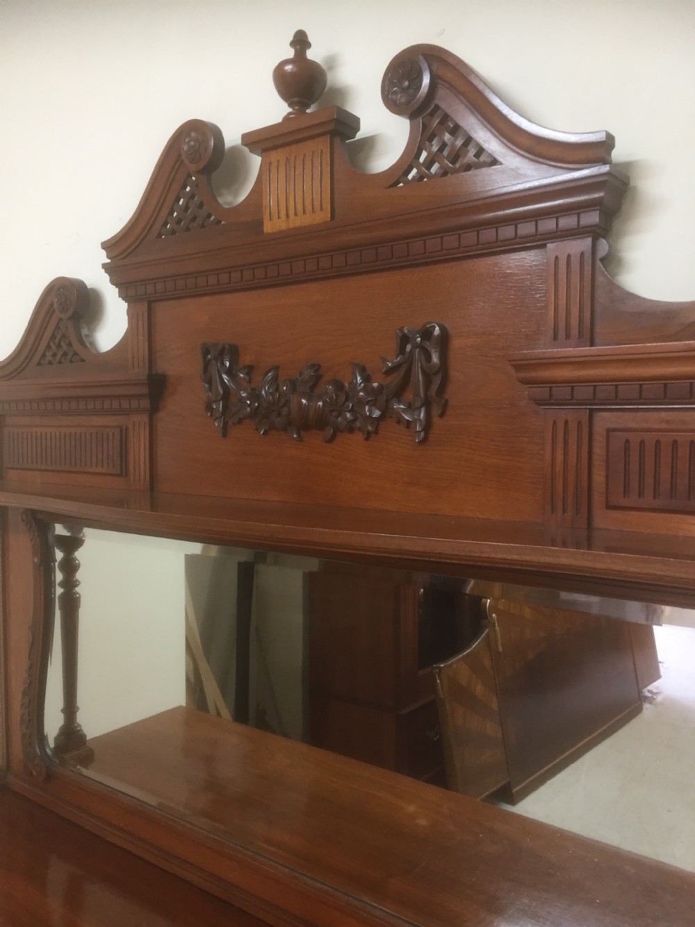 Victorian carved walnut mirror backed Sideboard circa 1880 View IV