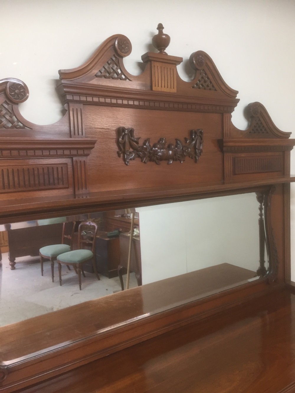 Victorian carved walnut mirror backed Sideboard circa 1880 View XII