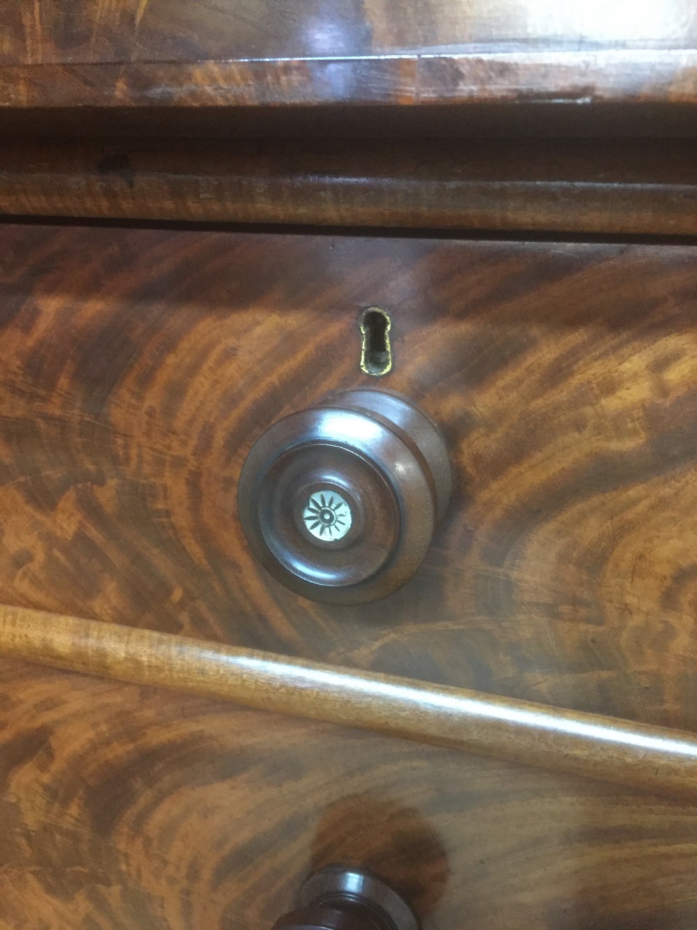 Impressive flame mahogany Scottish Chest Of Drawers  View V