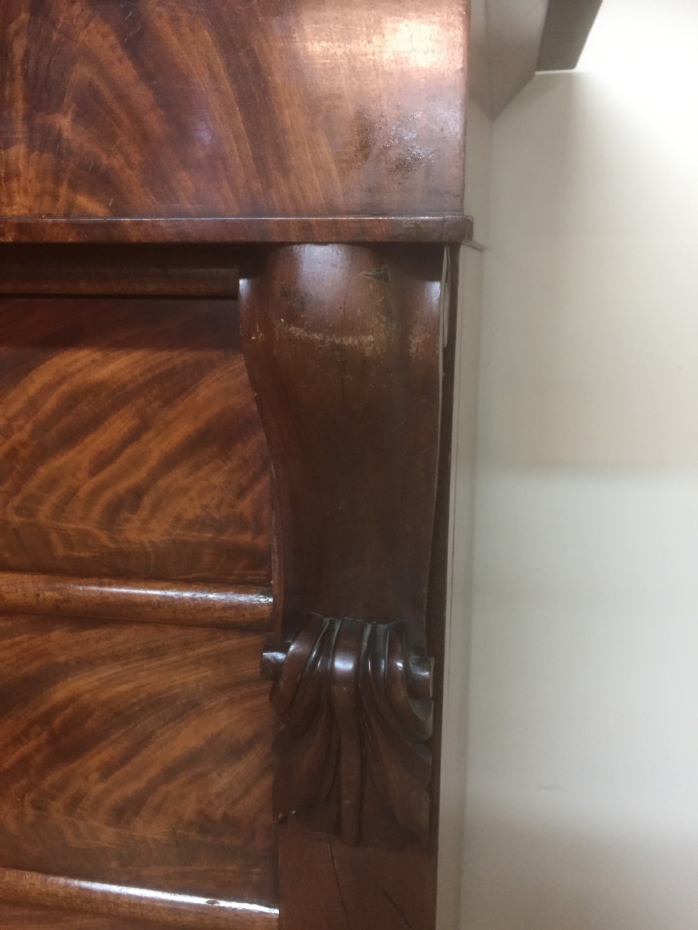 Impressive flame mahogany Scottish Chest Of Drawers  View VI