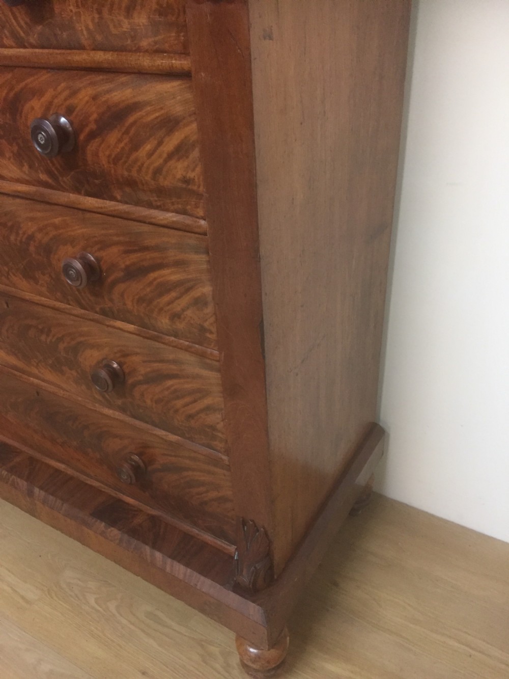 Impressive flame mahogany Scottish Chest Of Drawers  View VII