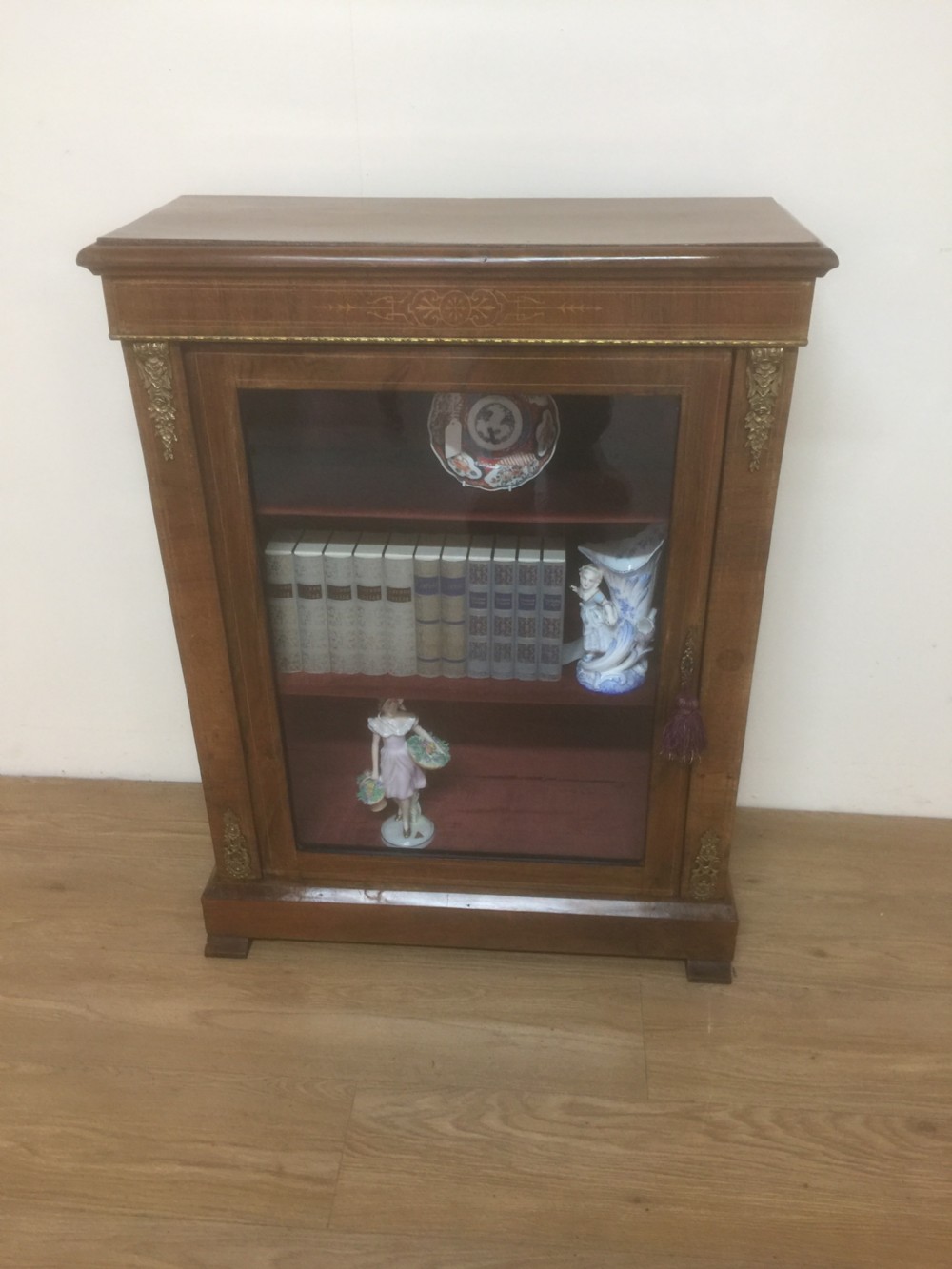Nineteenth century ormolu mounted walnut pier cabinet 