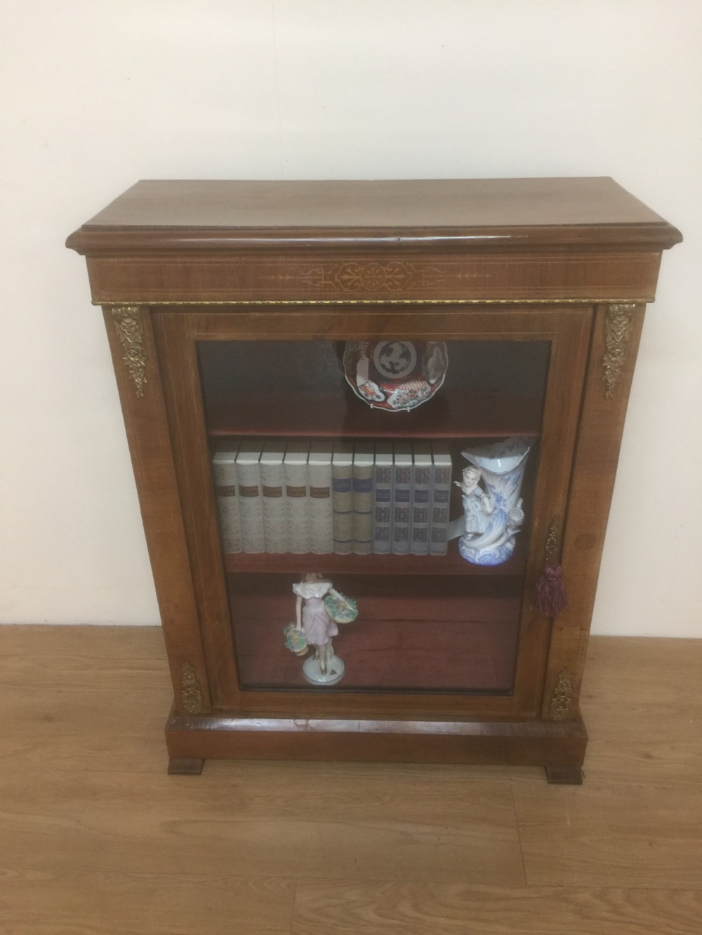 Nineteenth century ormolu mounted walnut pier cabinet  View VII