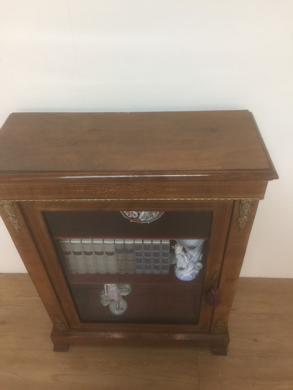 Nineteenth century ormolu mounted walnut pier cabinet  View VIII