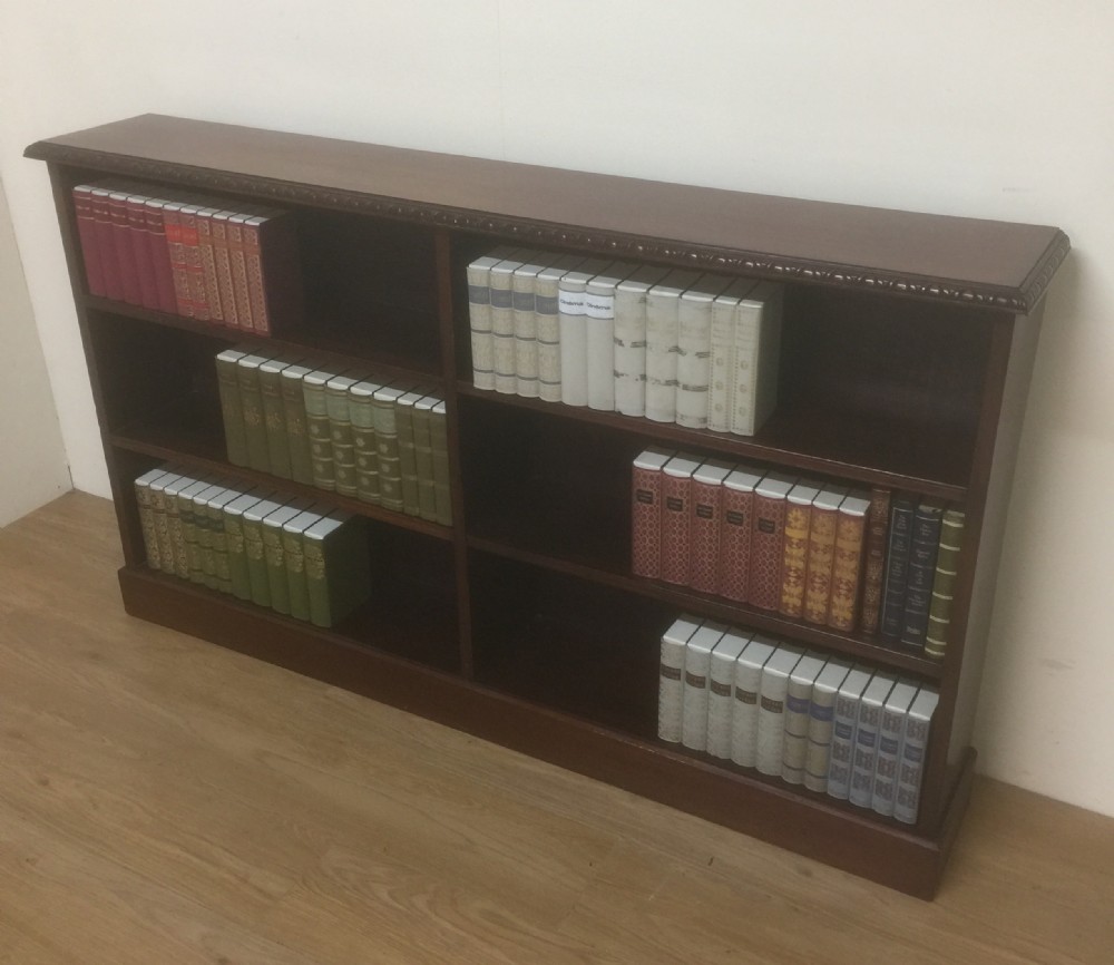 Mahogany freestanding open bookcase