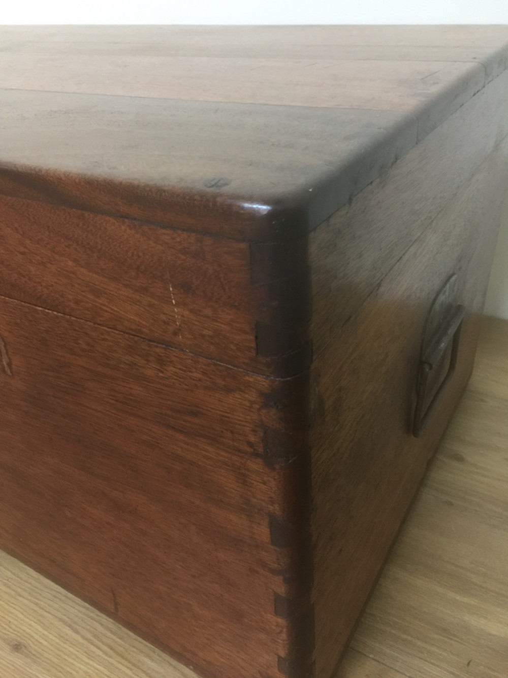 Teak travelling trunk with original tray  View III