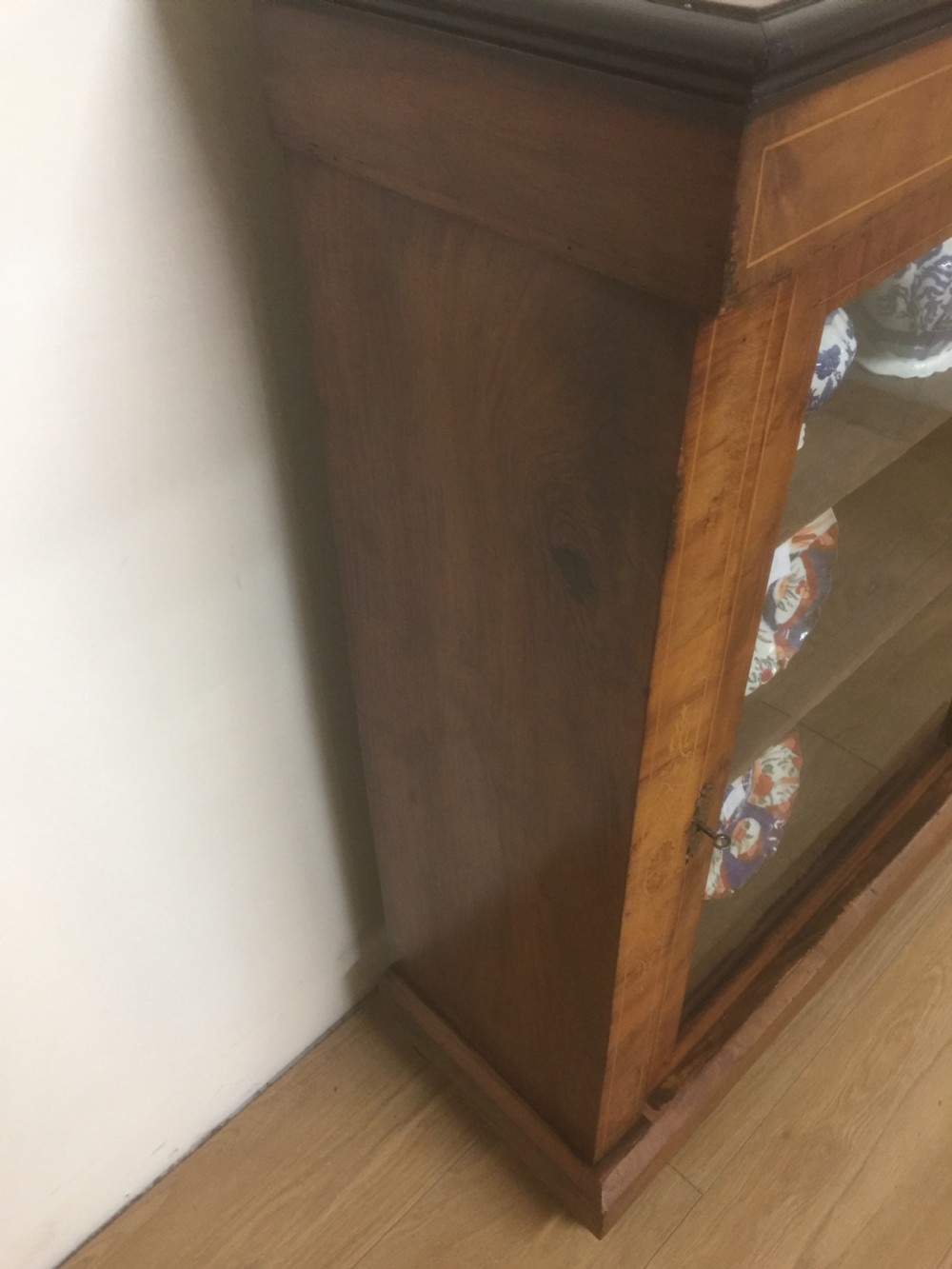 Nineteenth century inlaid walnut pier cabinet  View VI