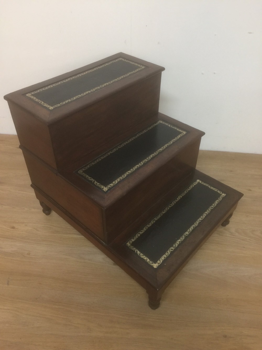 Nineteenth century mahogany library steps 