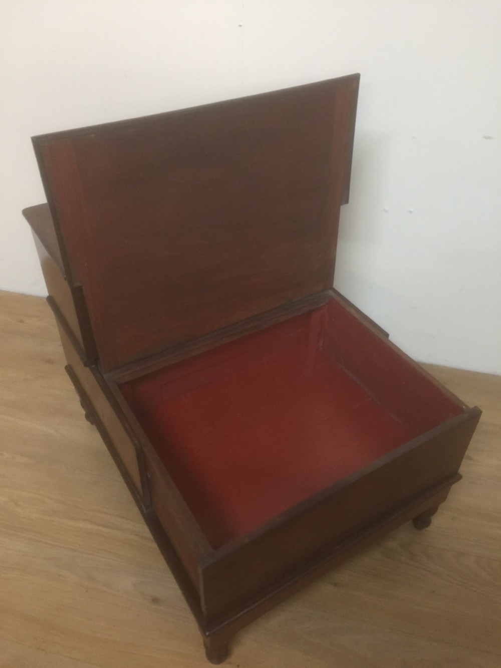 Nineteenth century mahogany library steps  View III