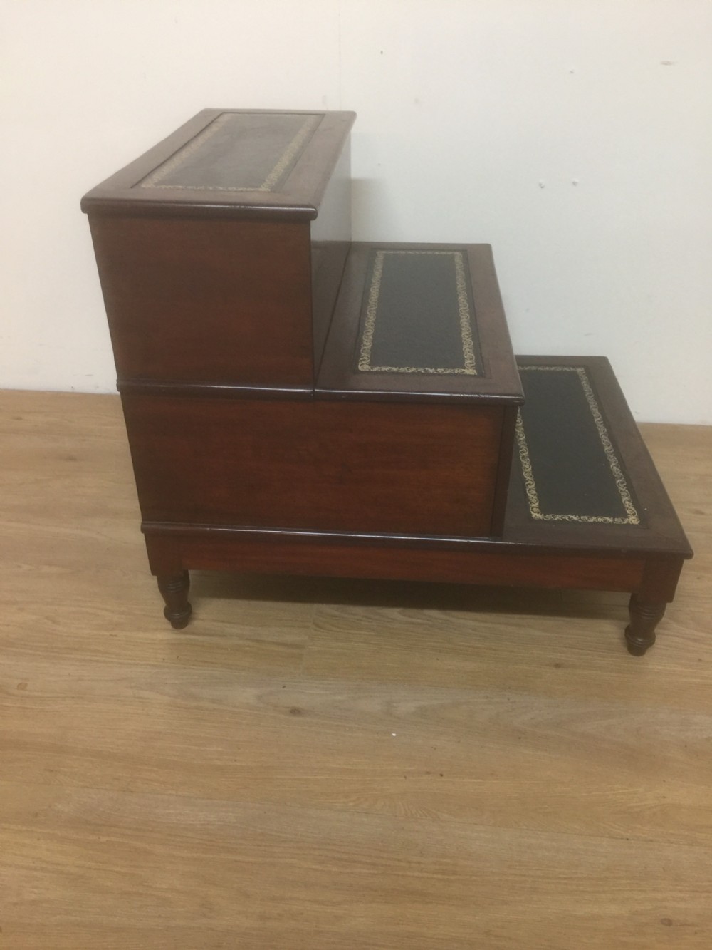 Nineteenth century mahogany library steps  View VII