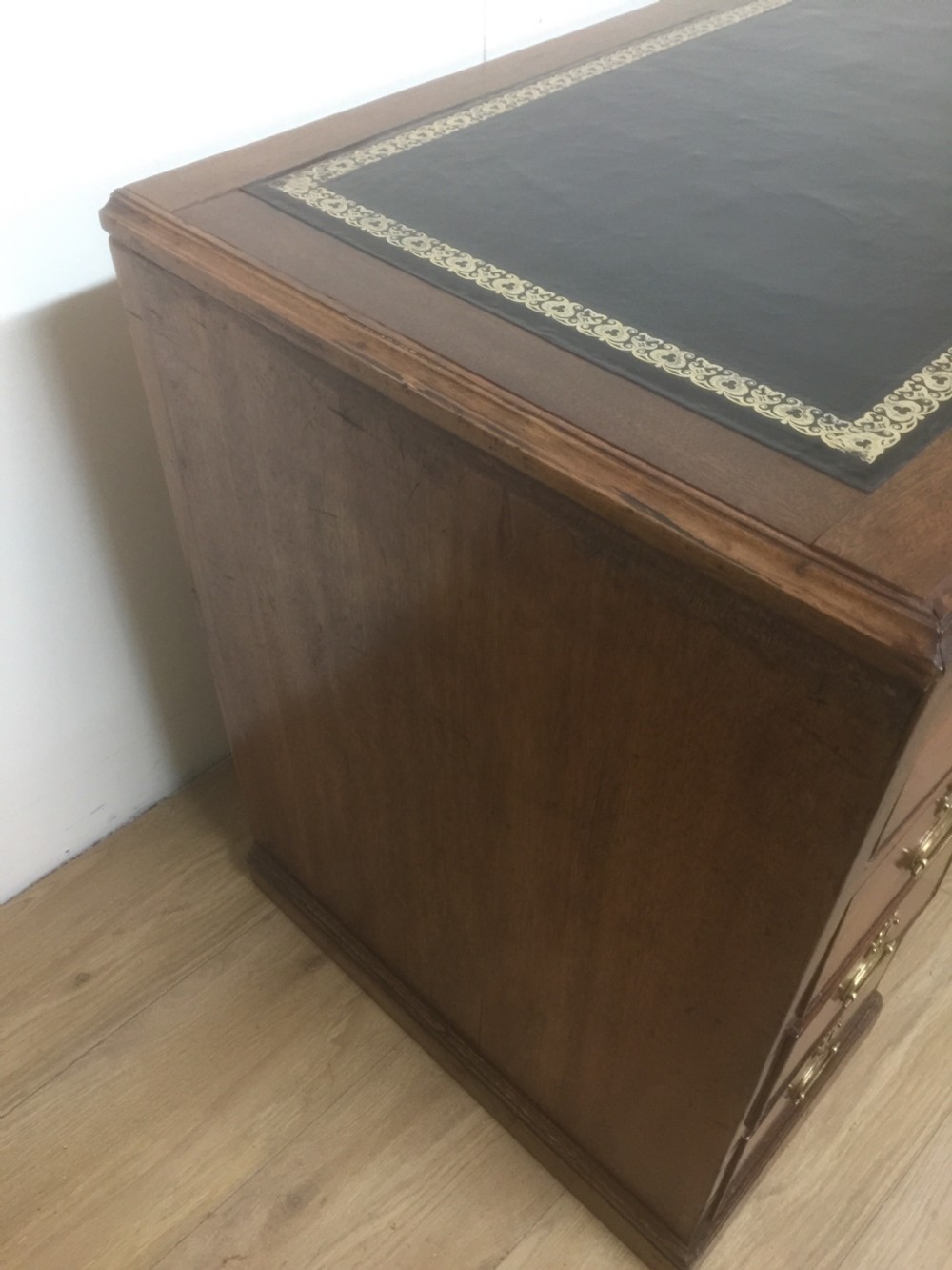 Georgian Mahogany Desk with inset leather top View IV