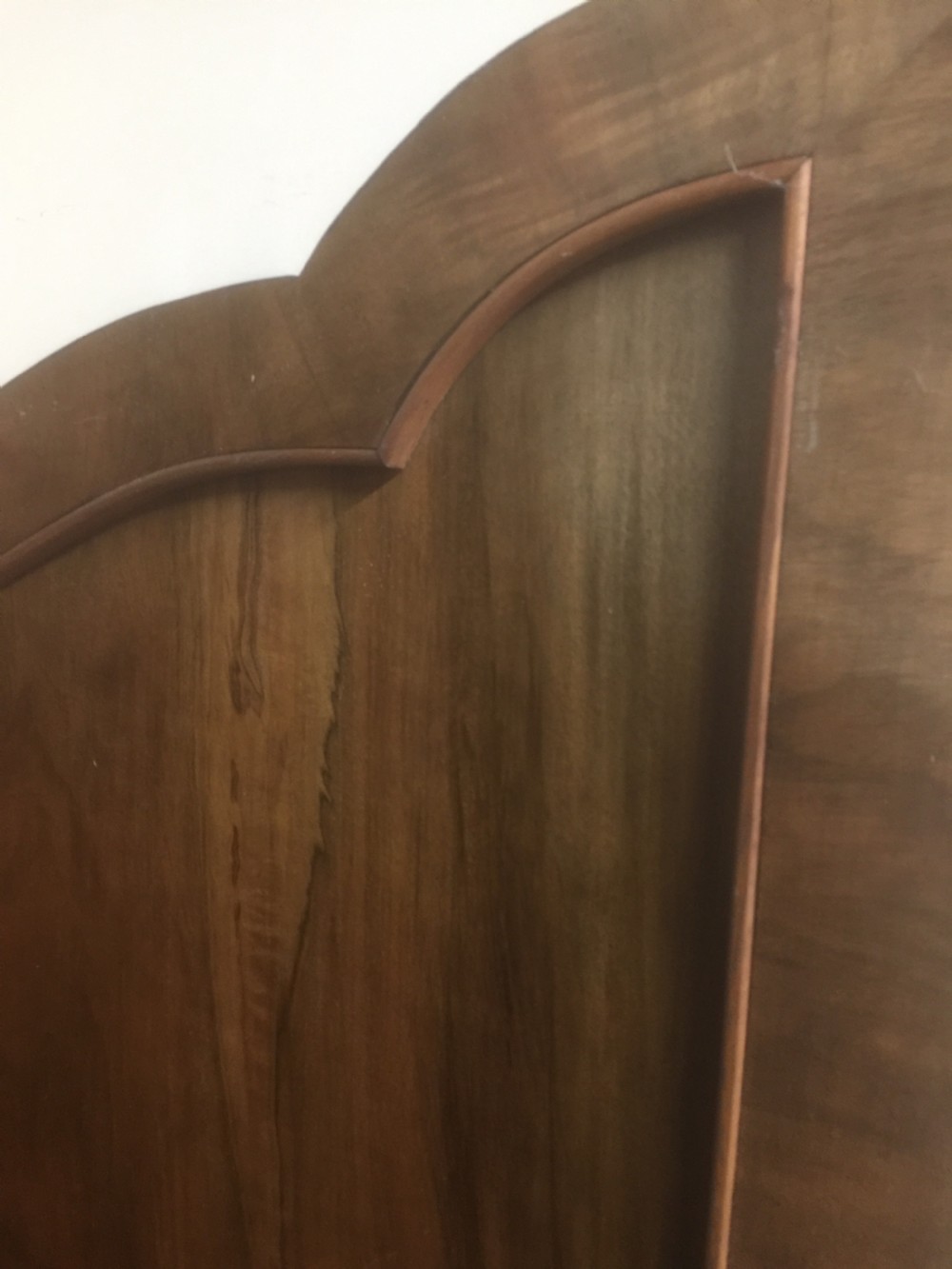 Walnut dome topped double wardrobe circa 1920  View VII