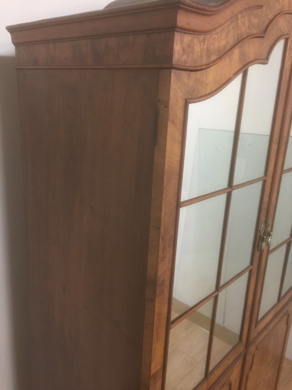 Walnut dome topped double wardrobe circa 1920  View VIII
