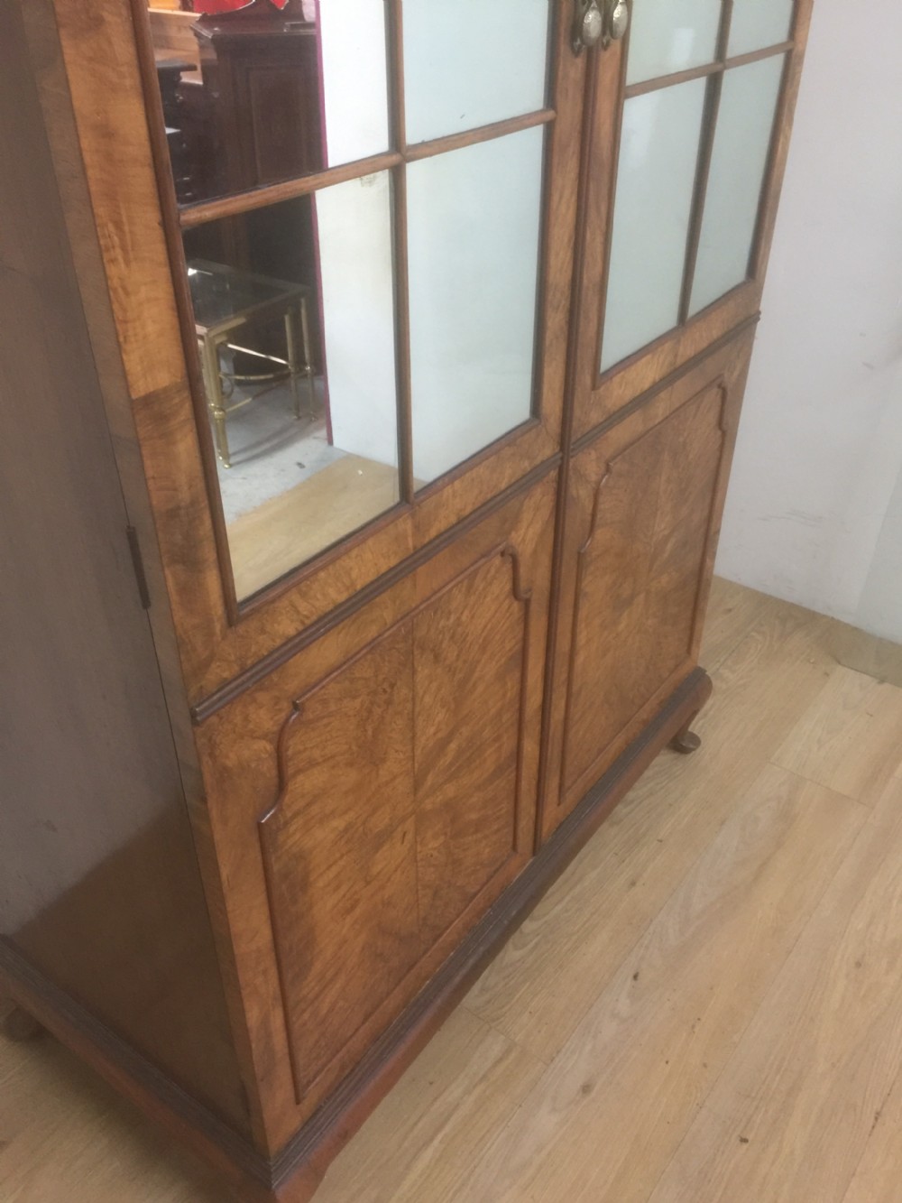 Walnut dome topped double wardrobe circa 1920  View IX