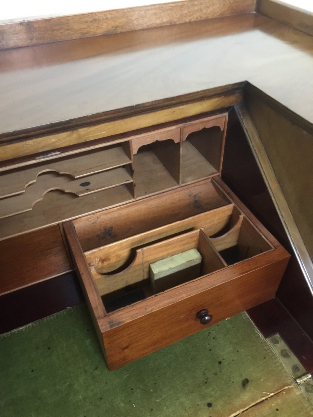 Arts and crafts mahogany desk in the style of Liberty  View IV