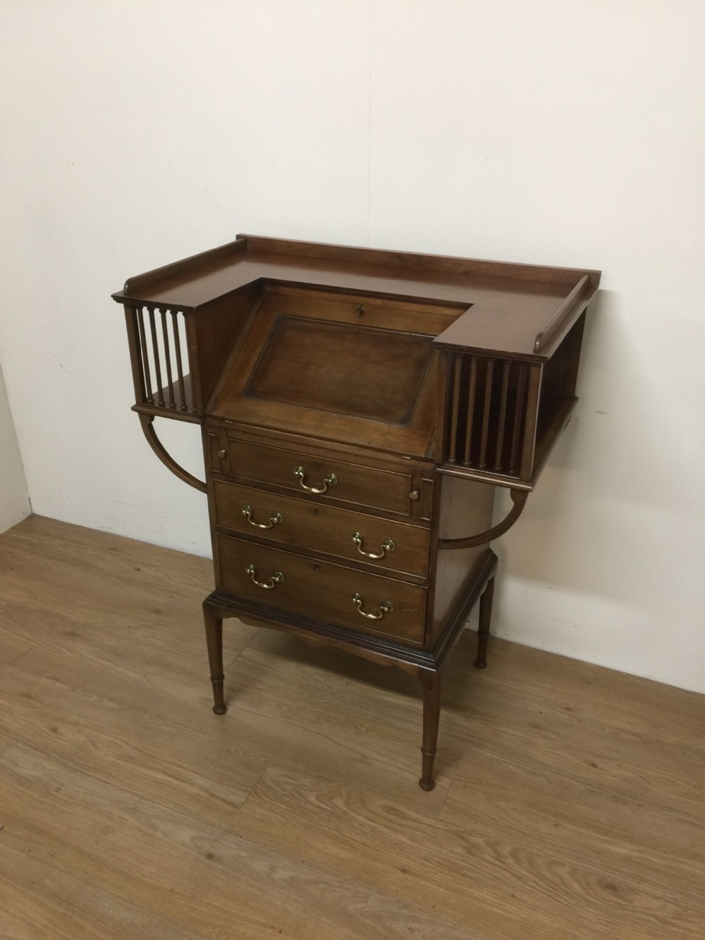 Arts and crafts mahogany desk in the style of Liberty  View VIII