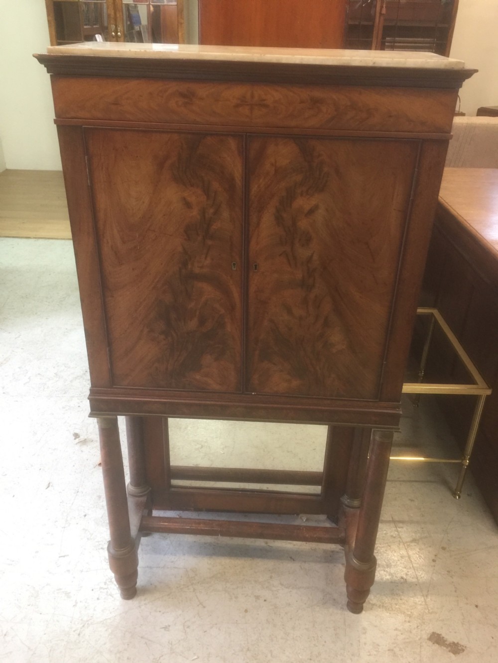 Nineteenth century French empire mahogany cabinet View V