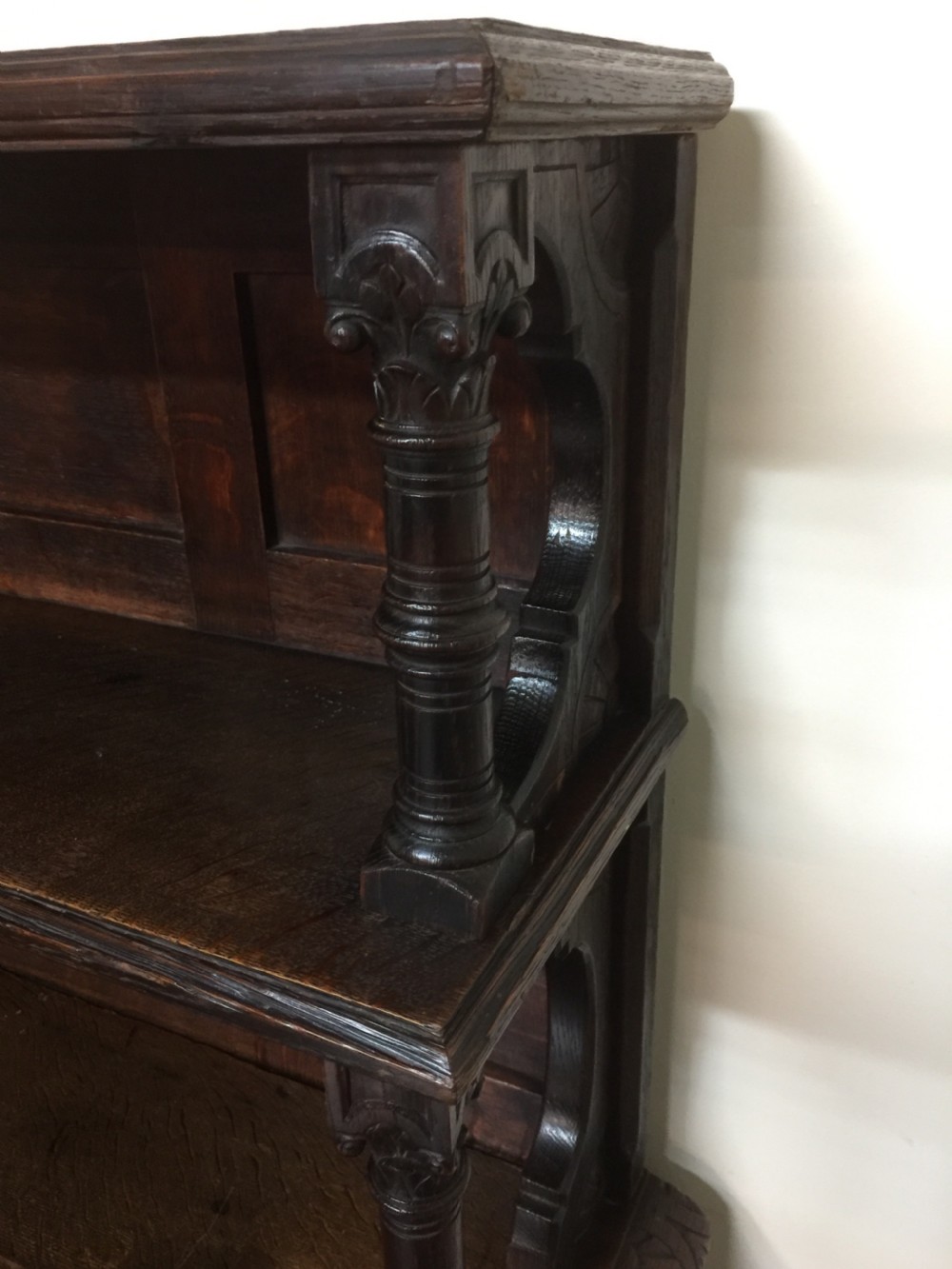 Nineteenth century oak arts and crafts side cabinet  View II