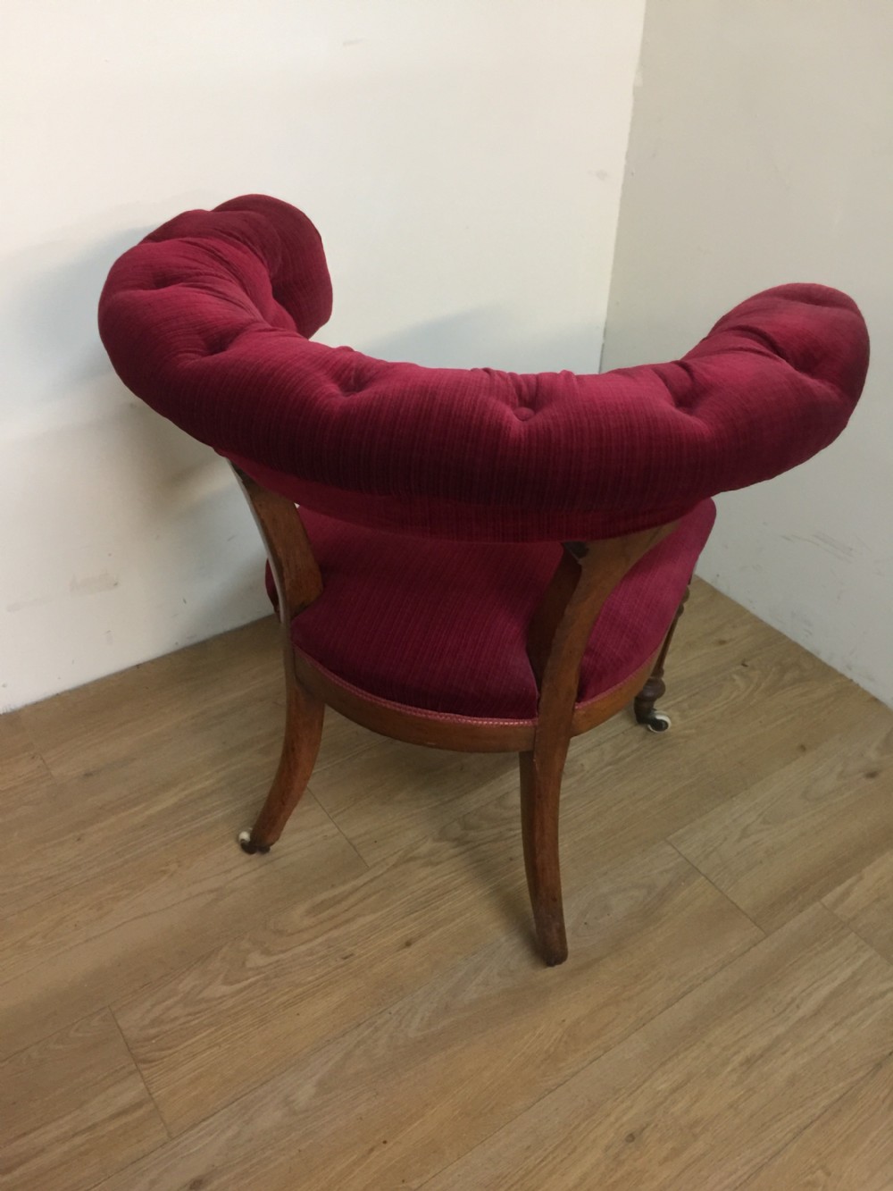 Nineteenth century walnut library chair View V