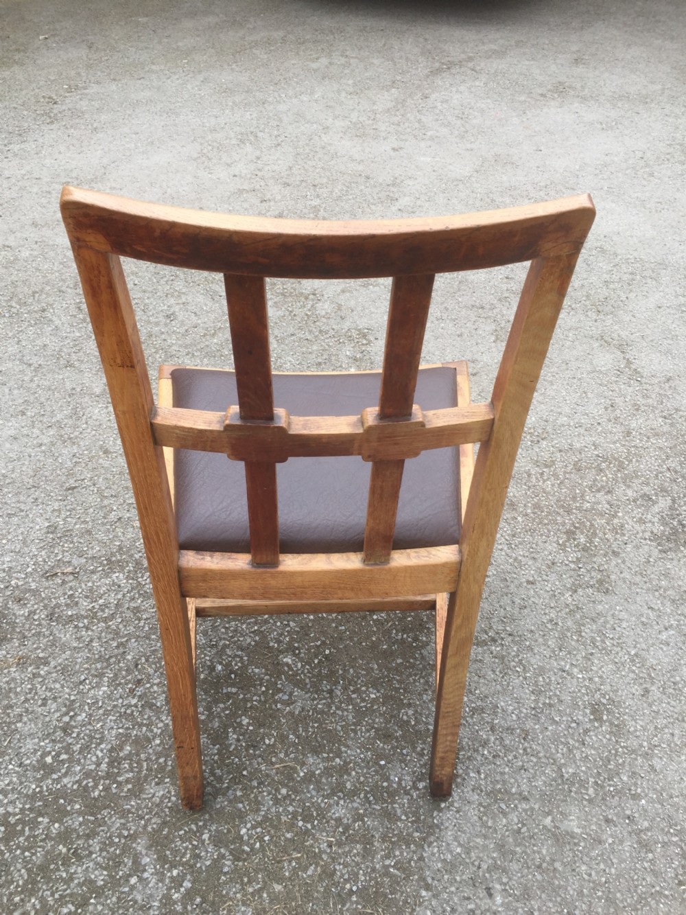 Set of 12 Arts and crafts golden oak dining chairs  View X