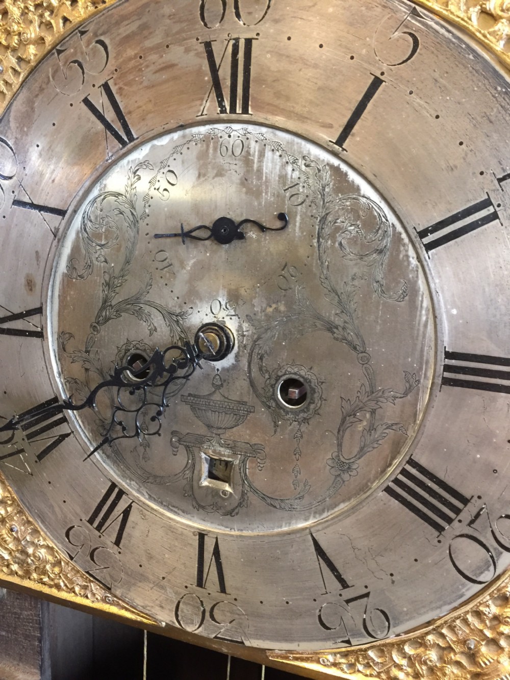 Georgian eight day oak longcase clock by Blaylock of Longtown View IX