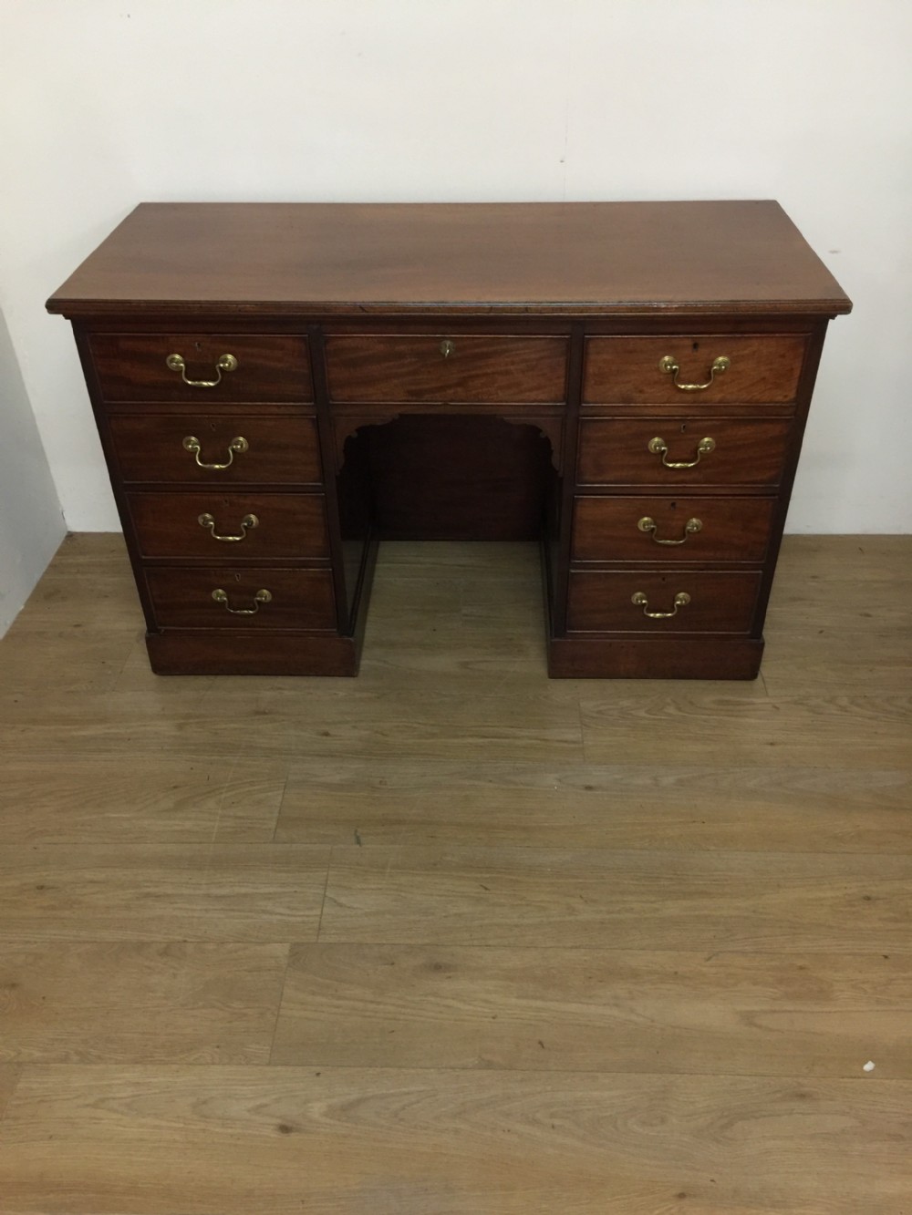 Nineteenth century solid walnut twin Pedestal desk  View V