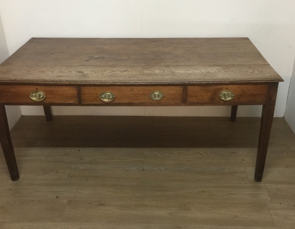 Nineteenth century country house oak kitchen table