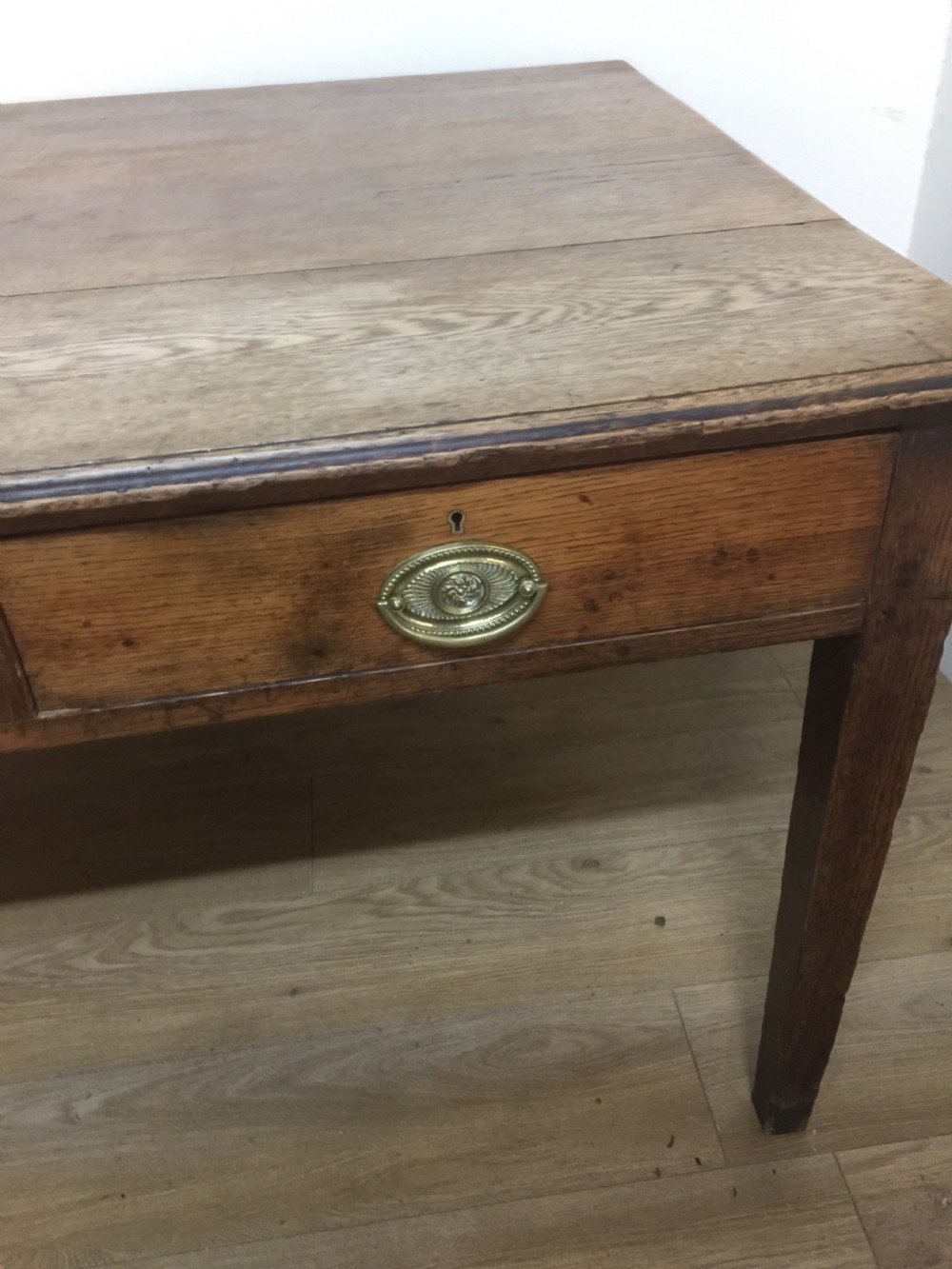 Nineteenth century country house oak kitchen table View II