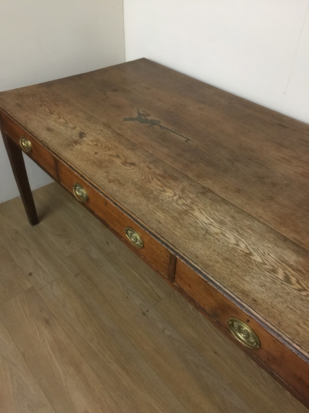 Nineteenth century country house oak kitchen table View III