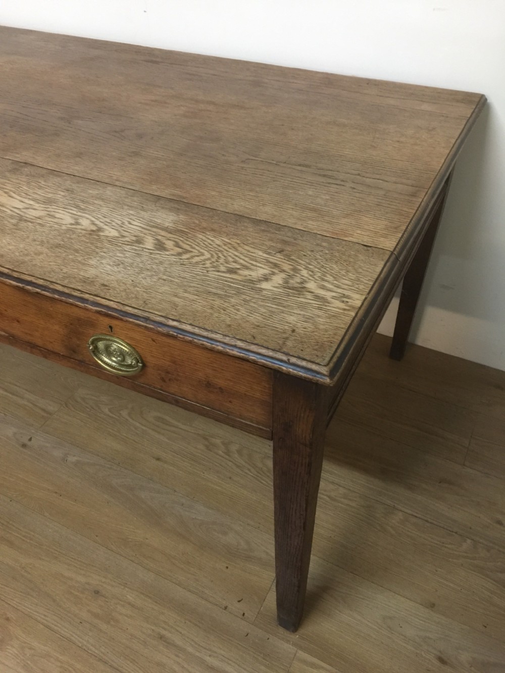 Nineteenth century country house oak kitchen table View IV