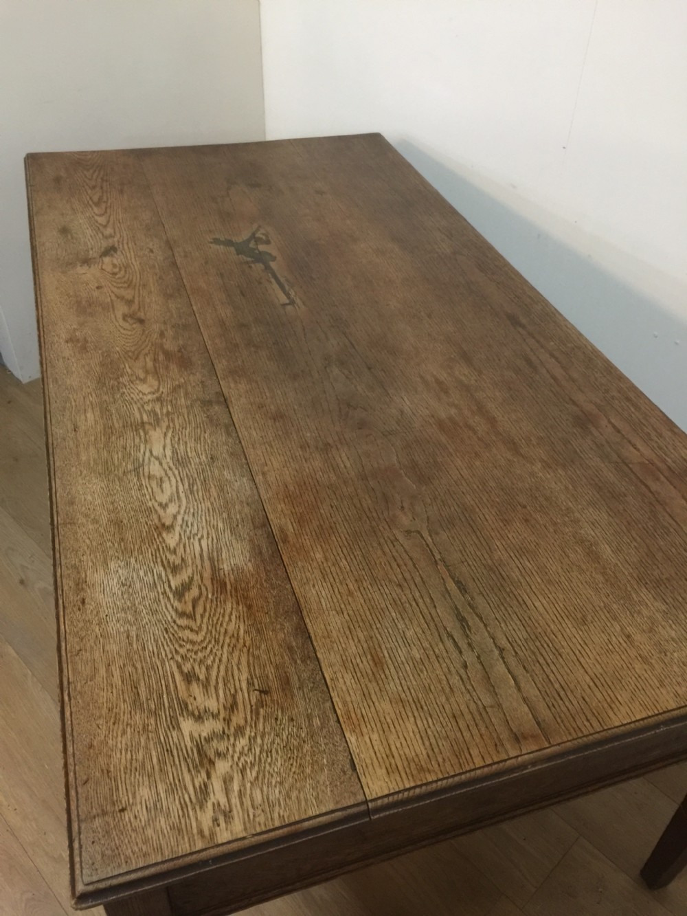 Nineteenth century country house oak kitchen table View V