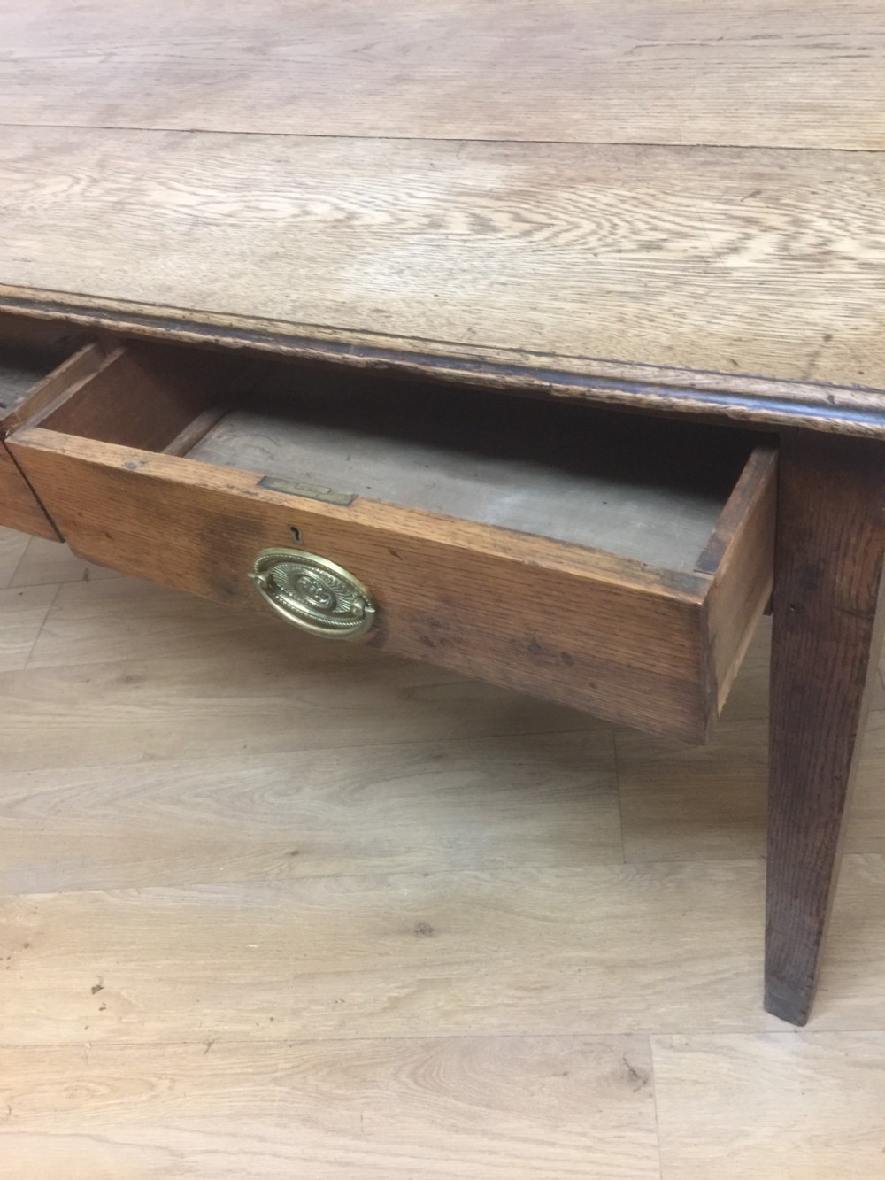 Nineteenth century country house oak kitchen table View VII