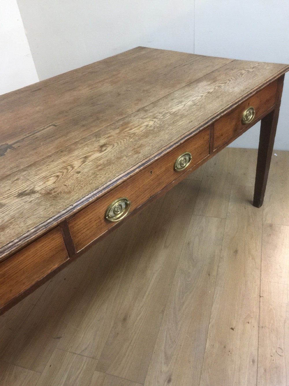 Nineteenth century country house oak kitchen table View VIII
