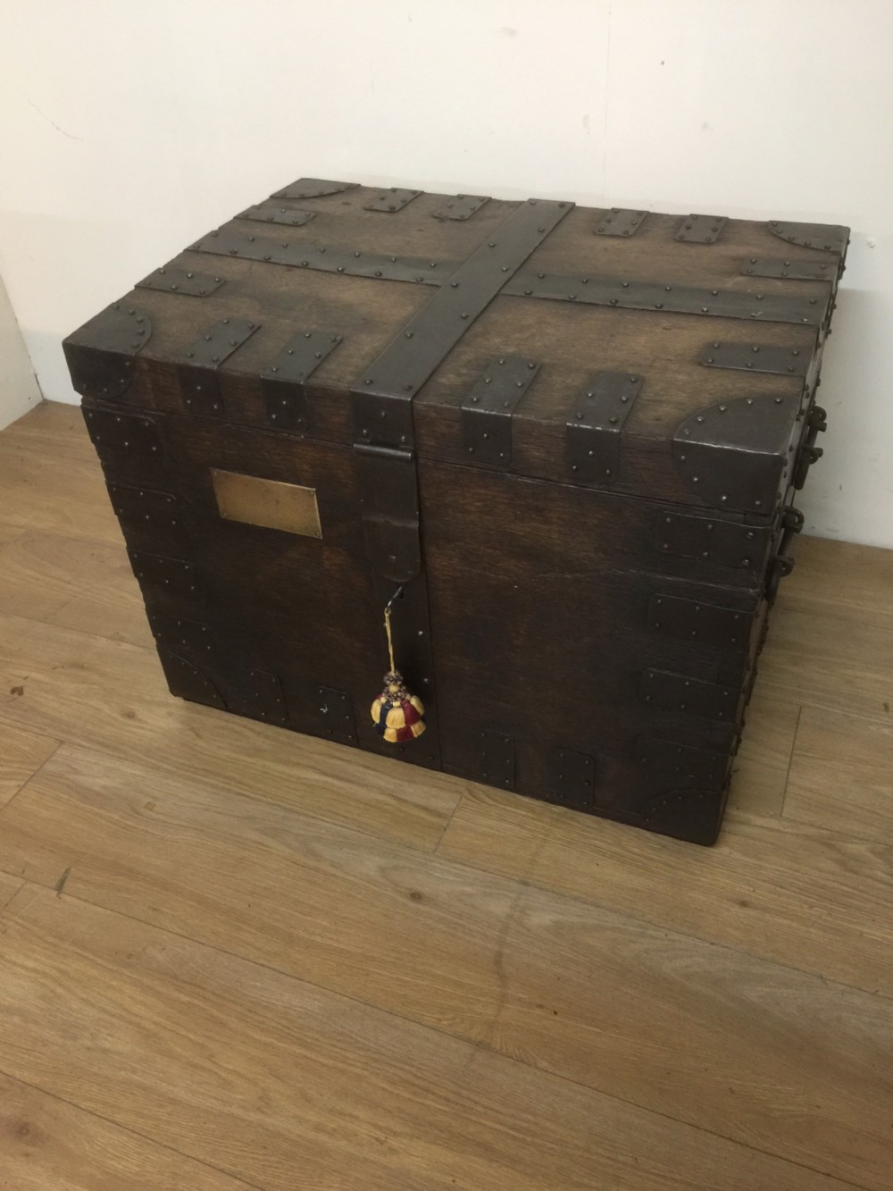 Nineteenth century country house oak silver chest
