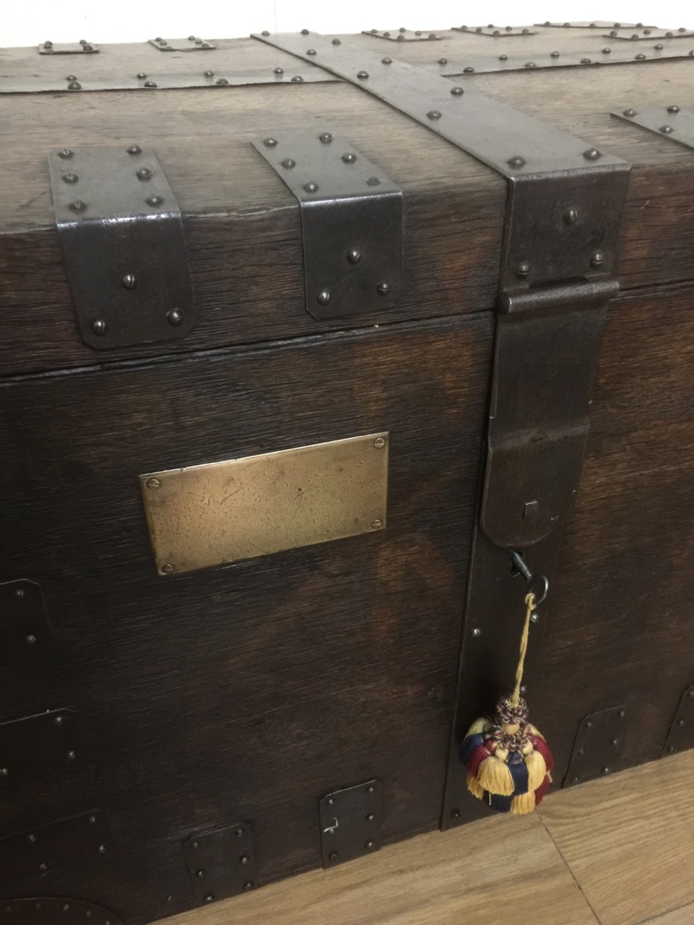 Nineteenth century country house oak silver chest View II