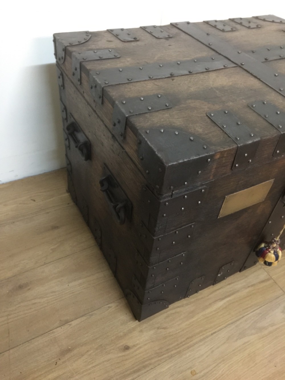 Nineteenth century country house oak silver chest View III