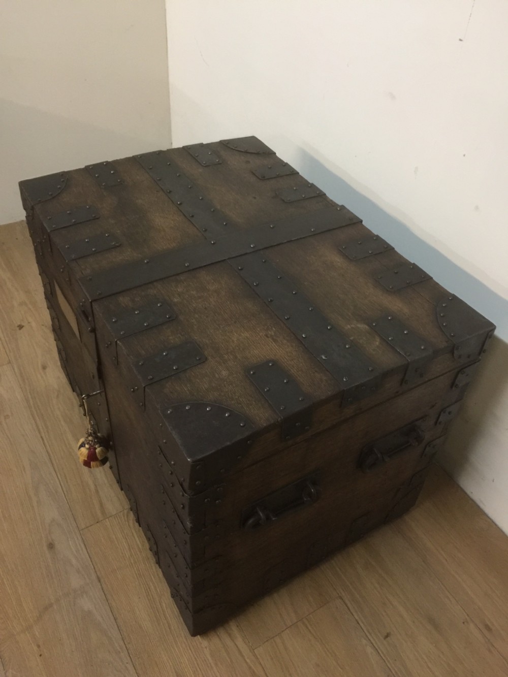 Nineteenth century country house oak silver chest View V