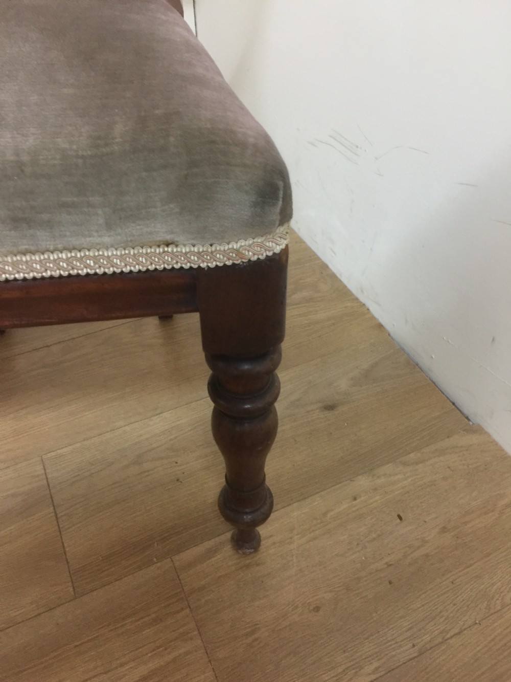 Four nineteenth century mahogany balloon back chairs View III