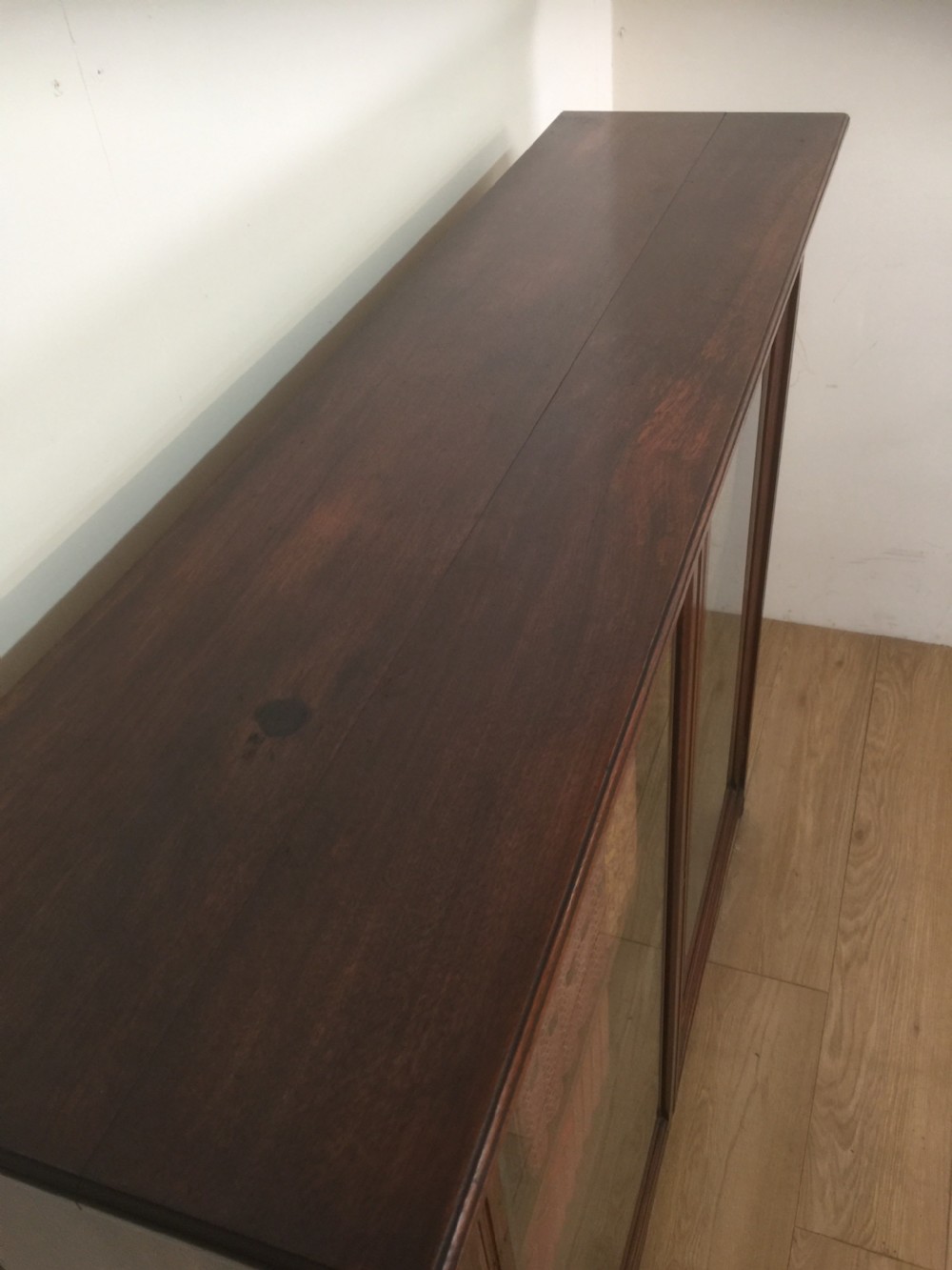 Good quality nineteenth century solid walnut freestanding bookcase  View II