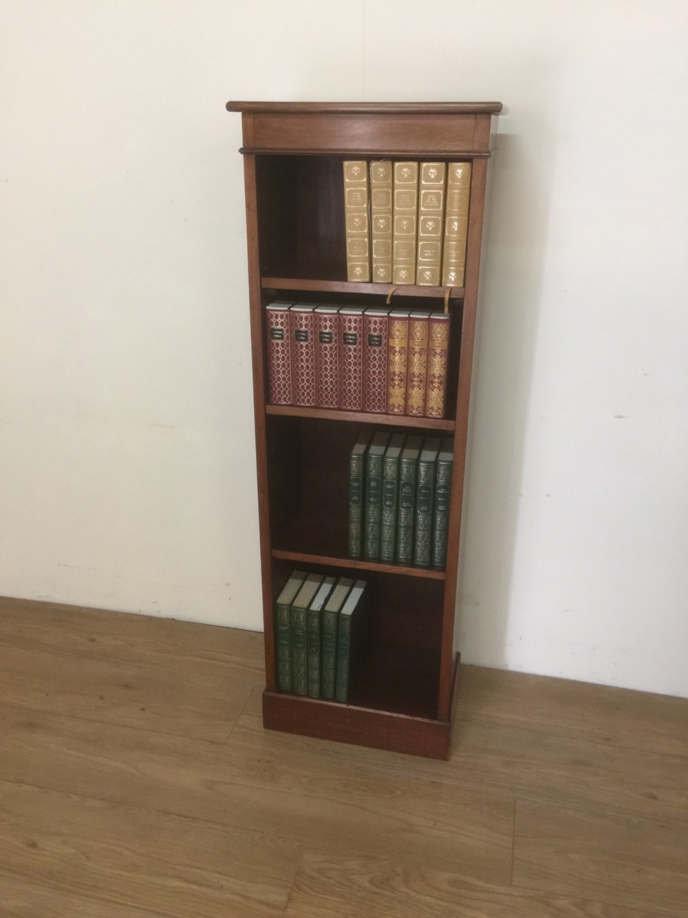 Slim nineteenth century walnut adjustable freestanding bookshelves  View VIII
