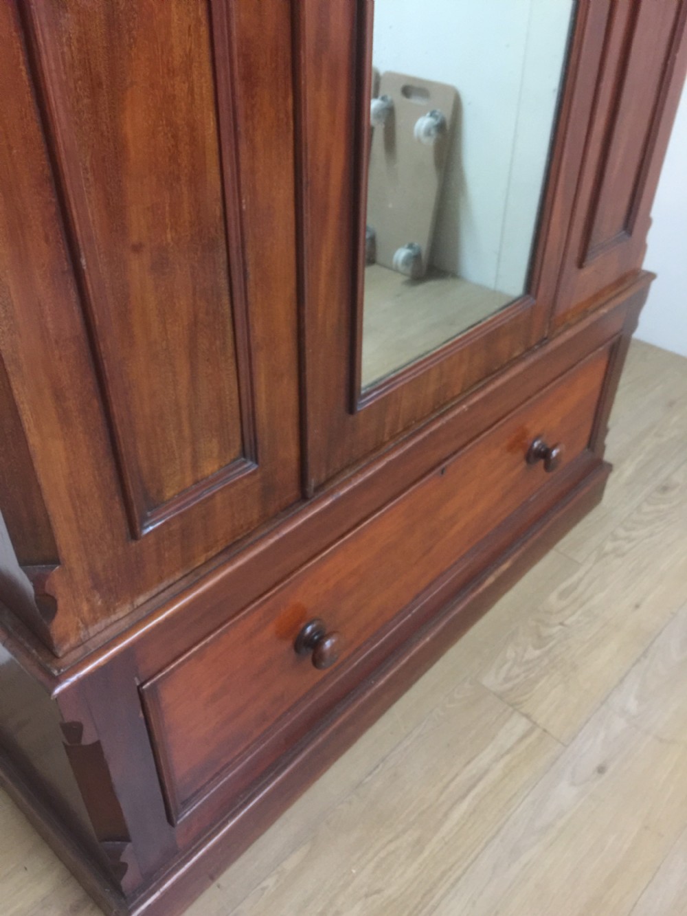 Nineteenth century mahogany wardrobe View X